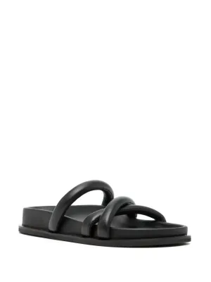Women's Soft Cross Strap Slide In Black
