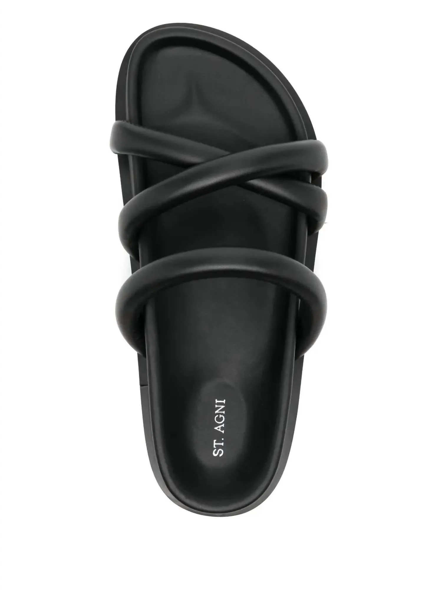 Women's Soft Cross Strap Slide In Black