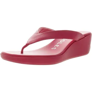Womens Solid Man Made Slide Sandals