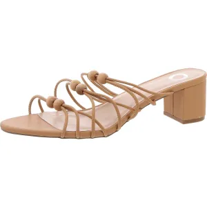 Womens Strappy Faux Leather Strappy Sandals