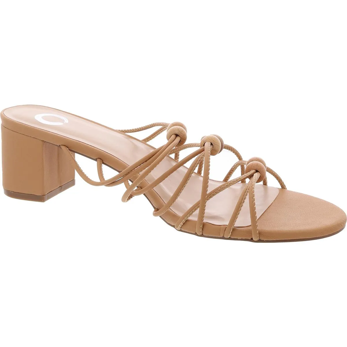 Womens Strappy Faux Leather Strappy Sandals