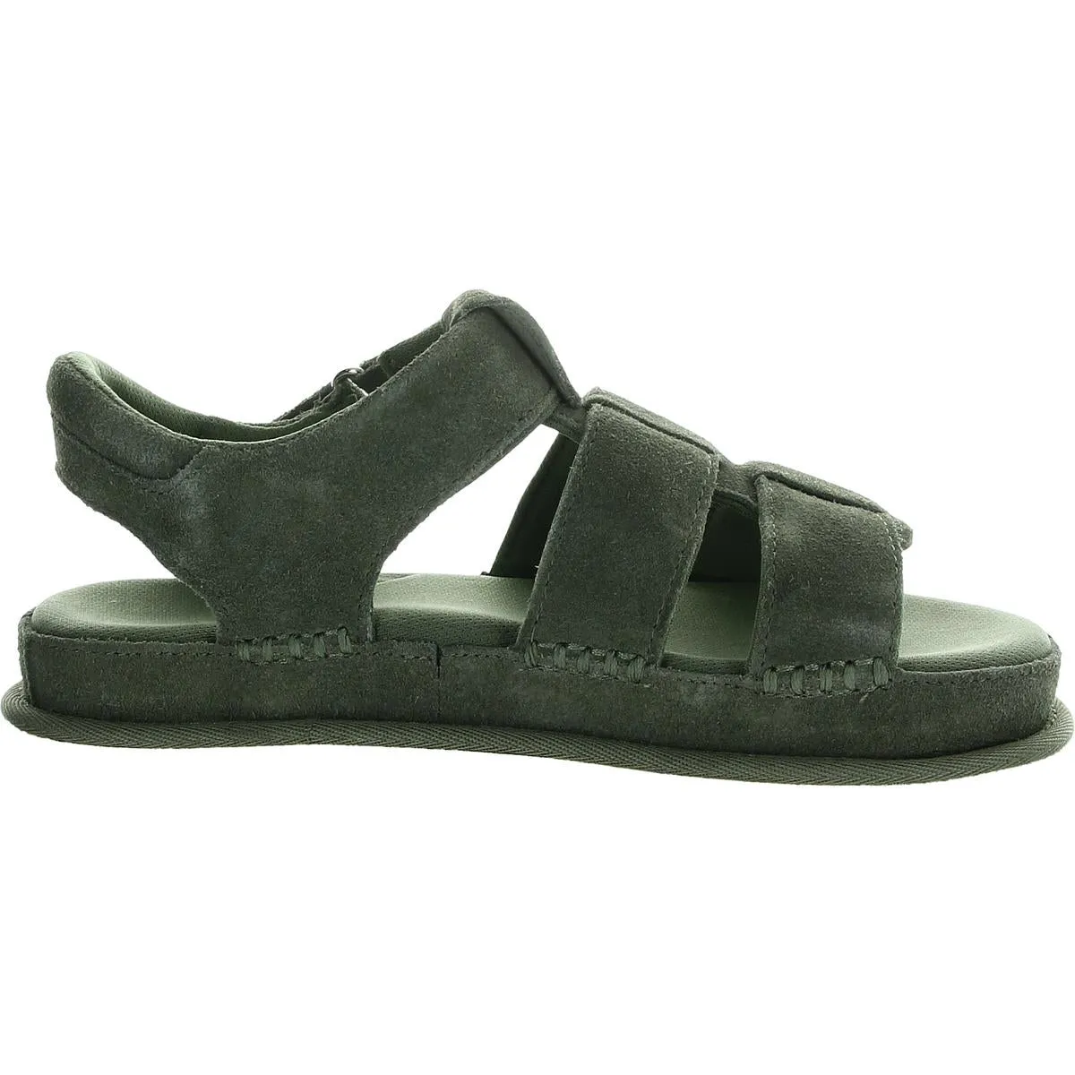 Womens Strappy Suede Flatform Sandals