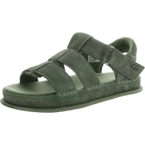 Womens Strappy Suede Flatform Sandals