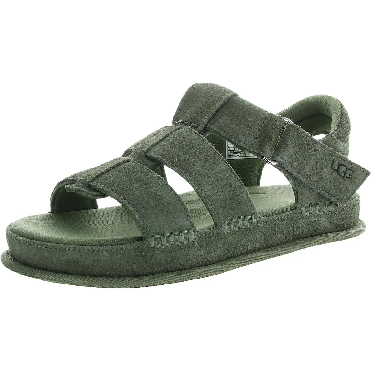 Womens Strappy Suede Flatform Sandals