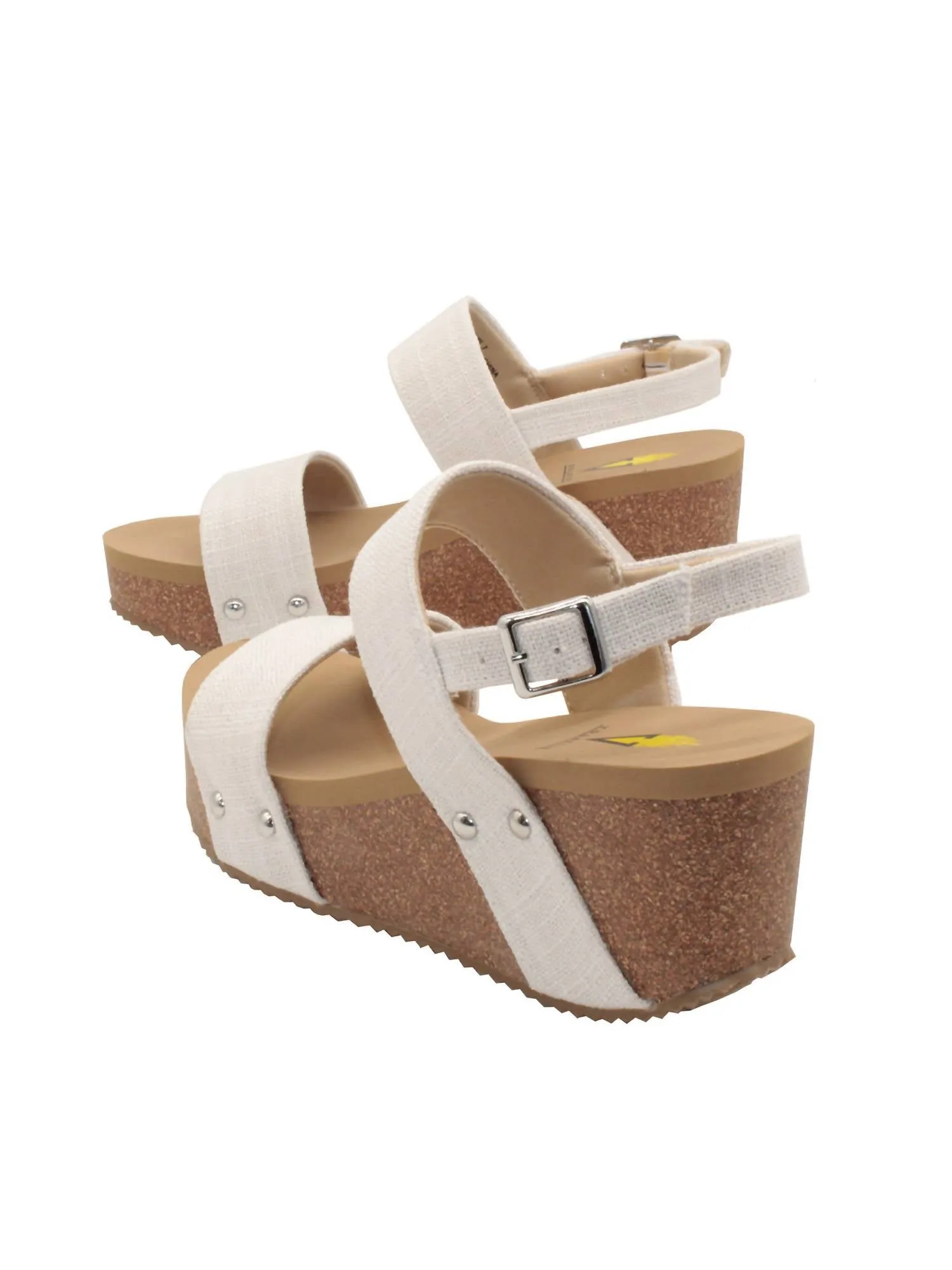 Women's Summer Love Linen Strap Wedge Sandal In Bone Linen