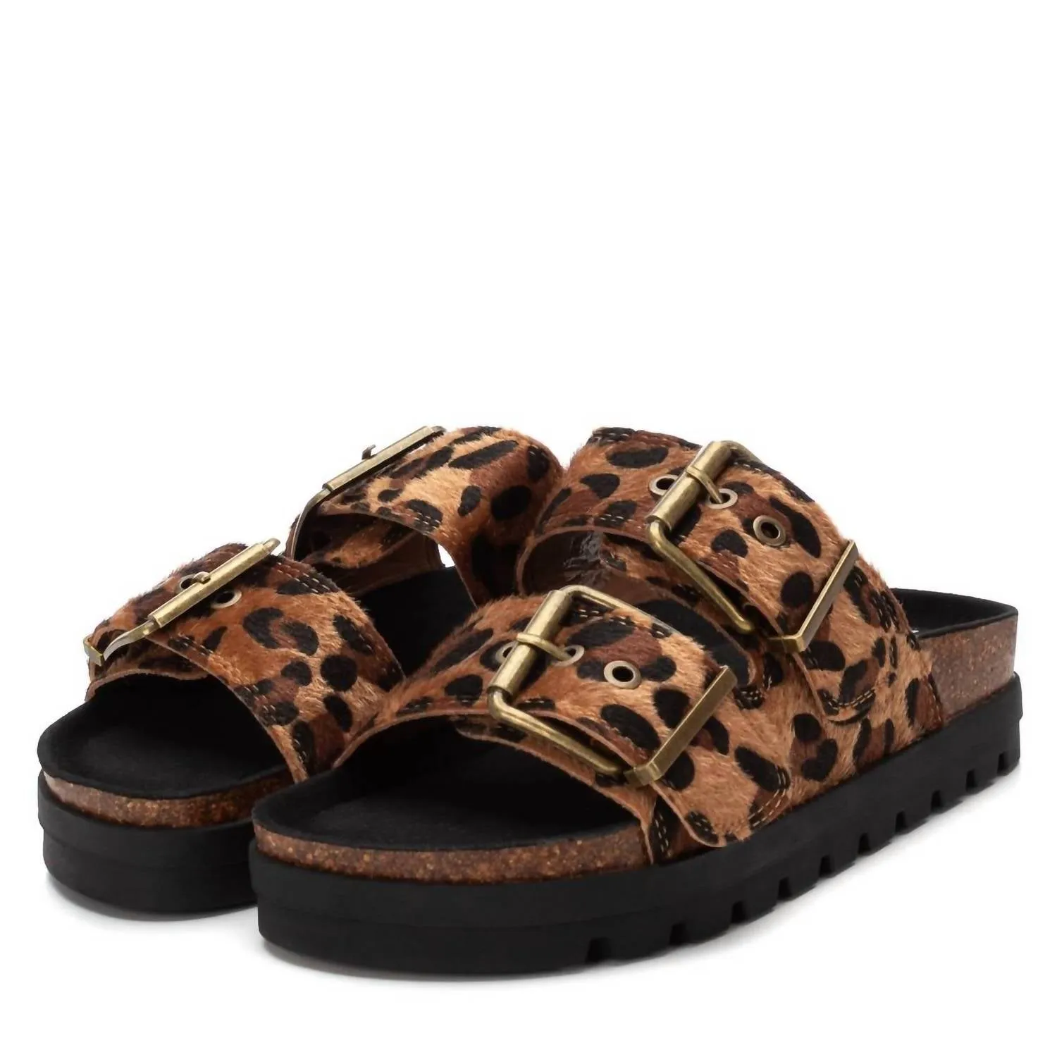 Women's Textured Platform Sliders Sandals In Camel