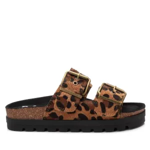 Women's Textured Platform Sliders Sandals In Camel