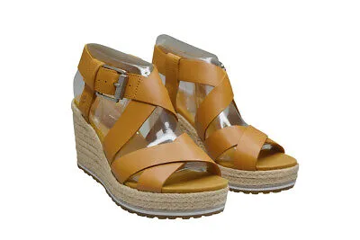 Womens Timberland Nice Coast Cross Strap Wedge Sandals - A1MT3 - Biscuit