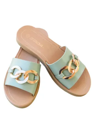 Women's Wander Slides In Mint