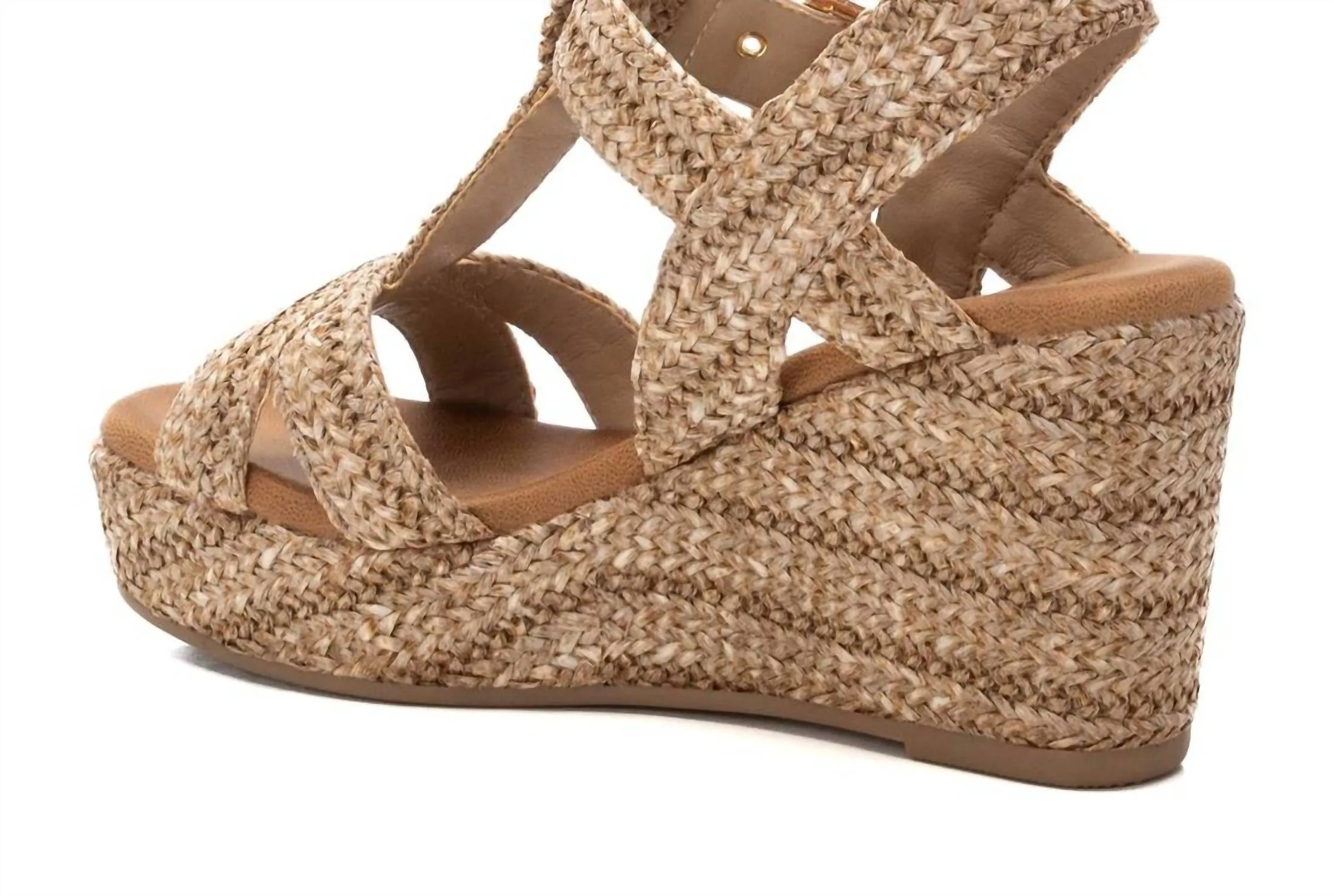 Women's Wedge Sandals In Camel