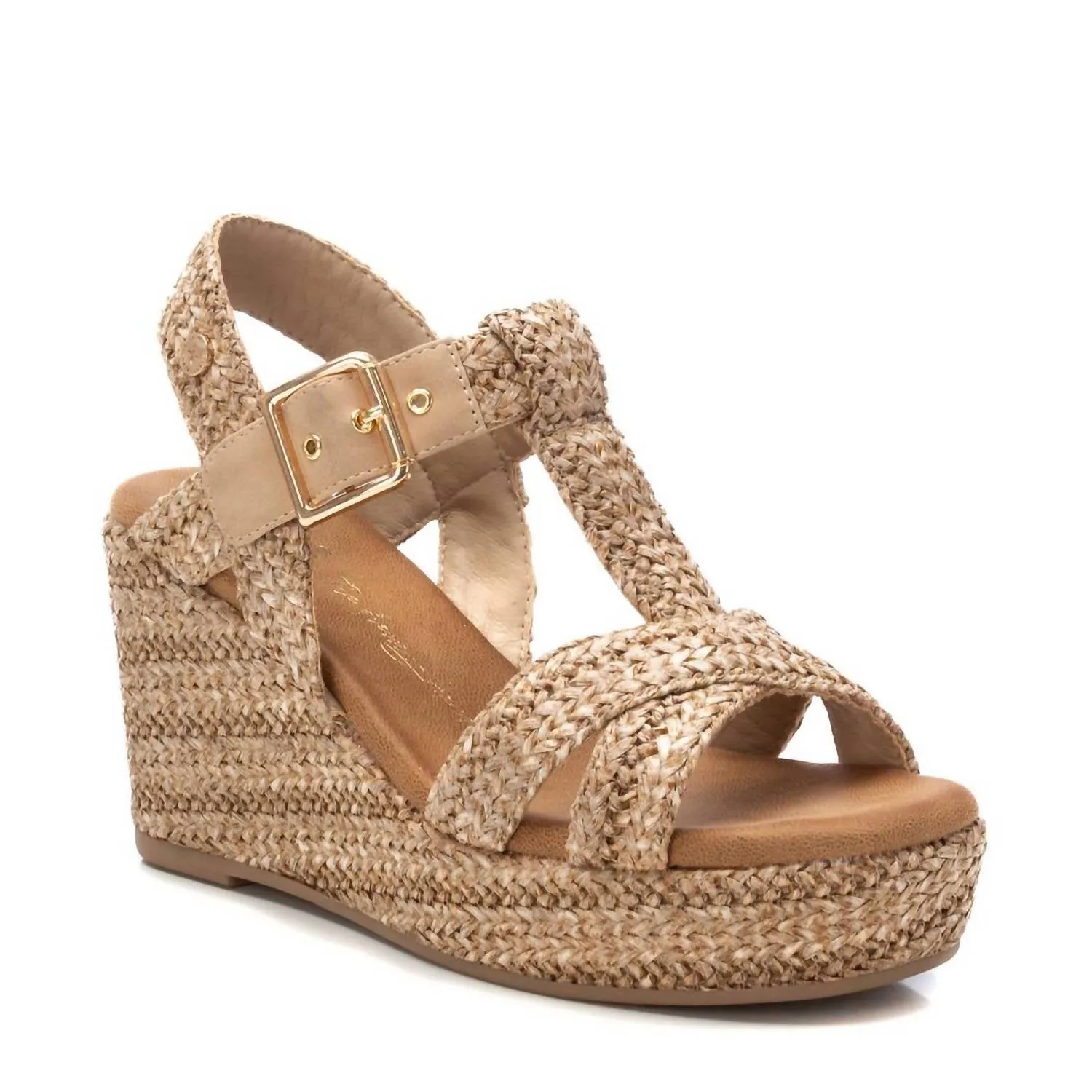 Women's Wedge Sandals In Camel