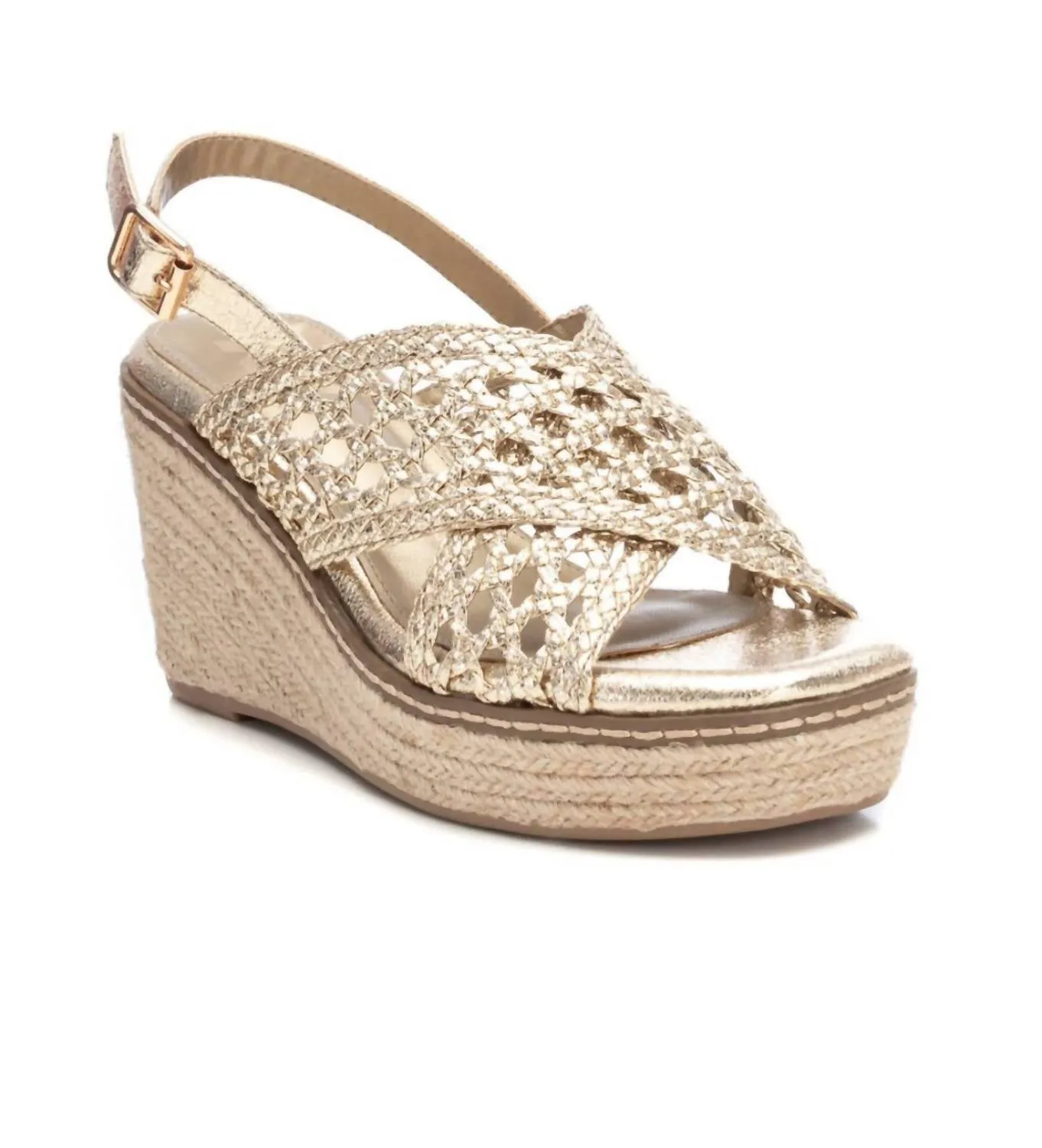 Women's Wedge Sandals In Gold