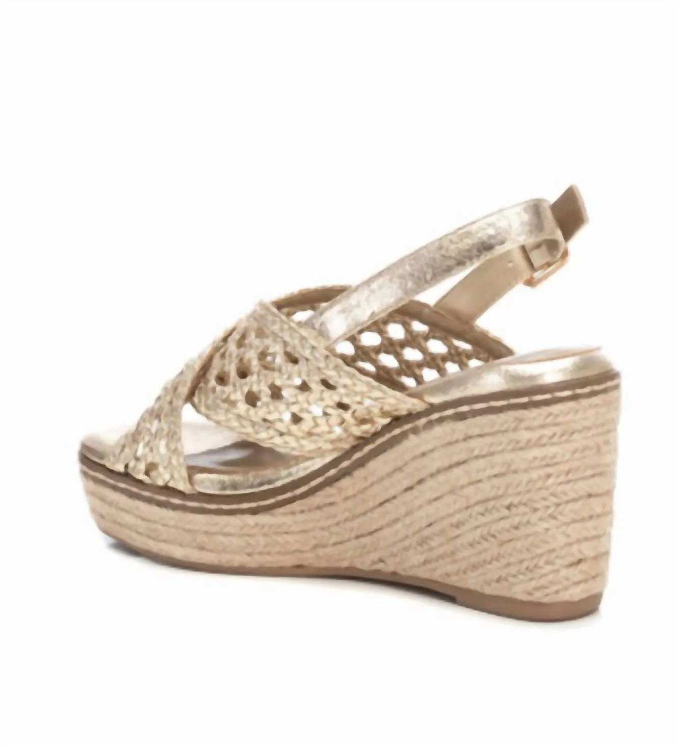 Women's Wedge Sandals In Gold