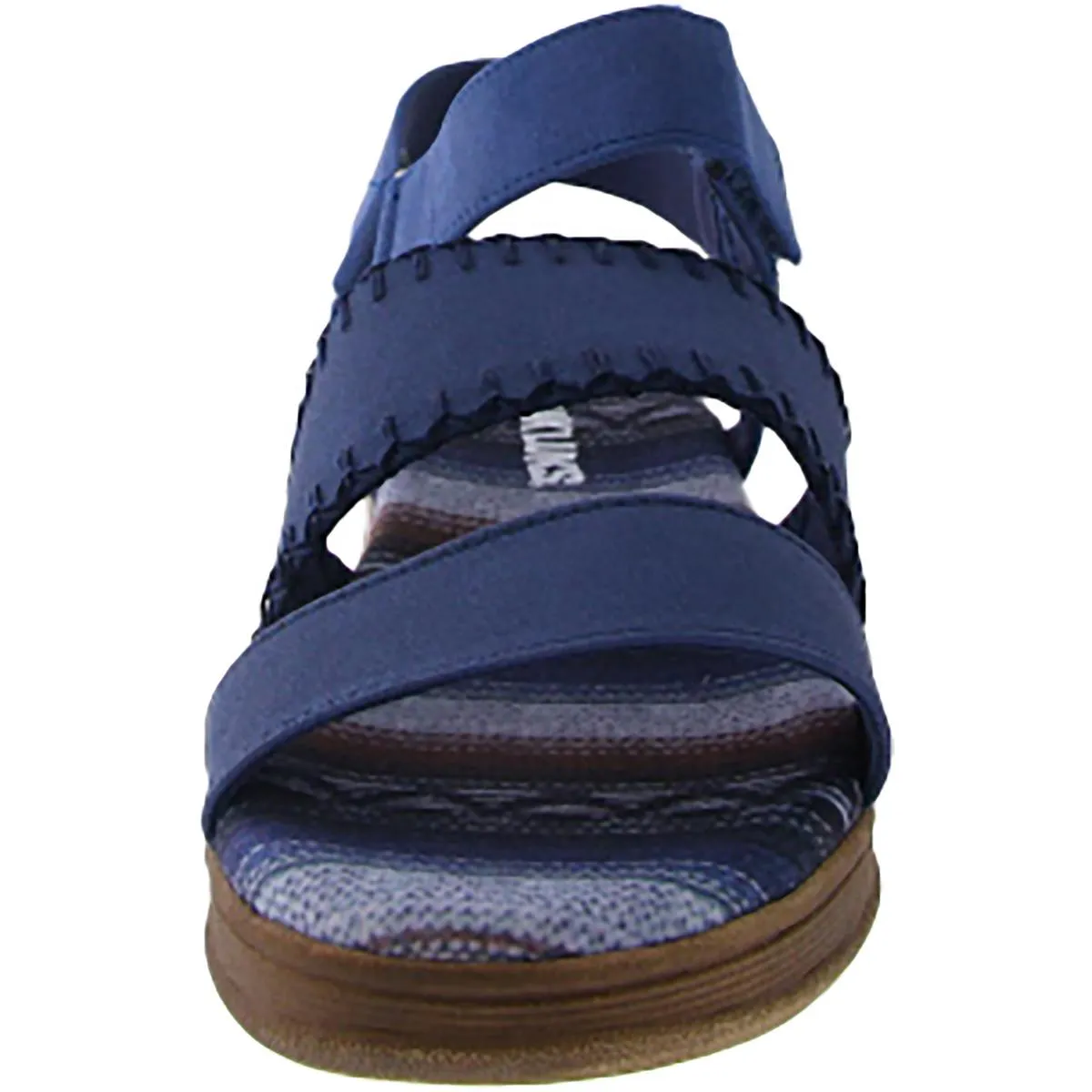 Womens Whipstitch Open Toe Wedge Sandals