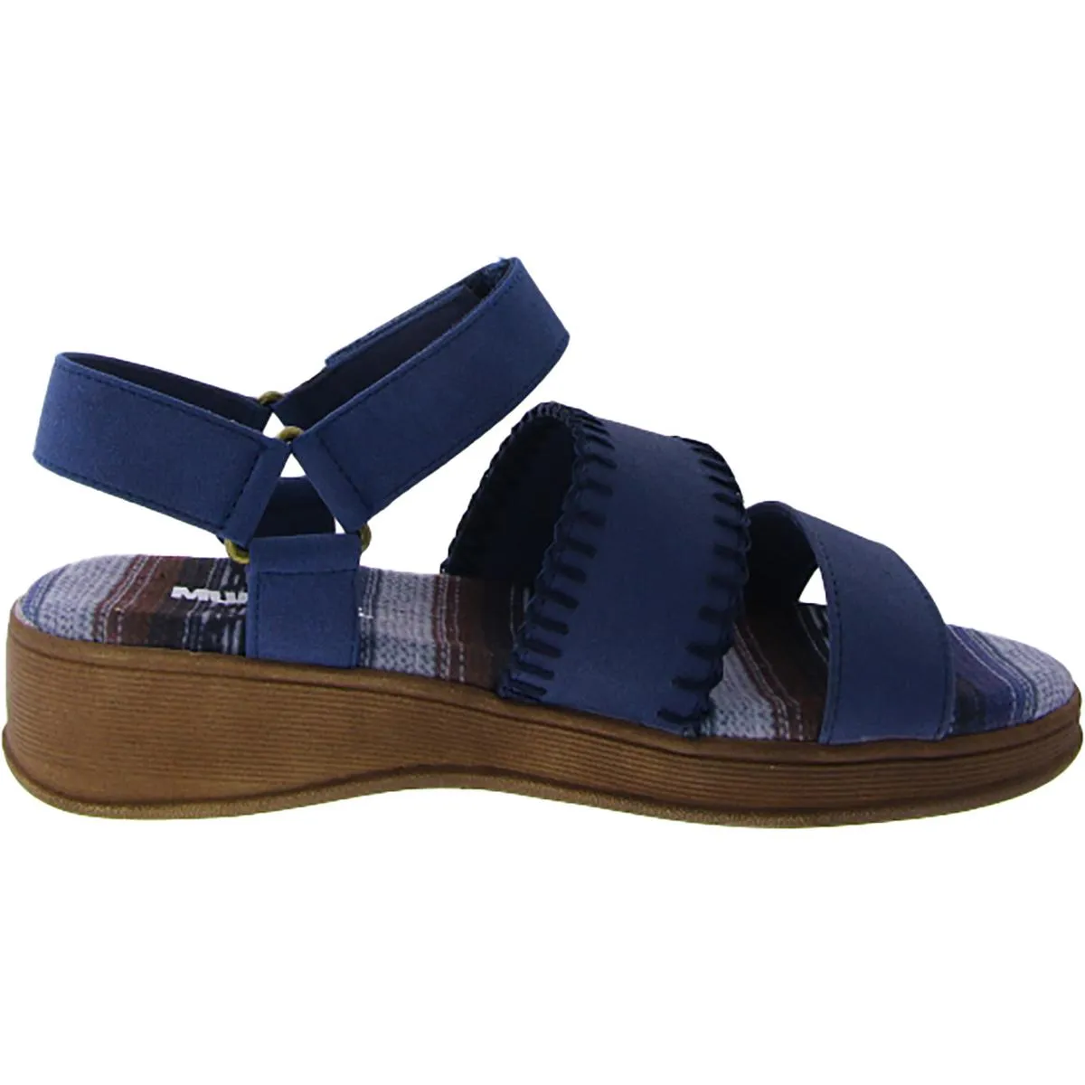 Womens Whipstitch Open Toe Wedge Sandals