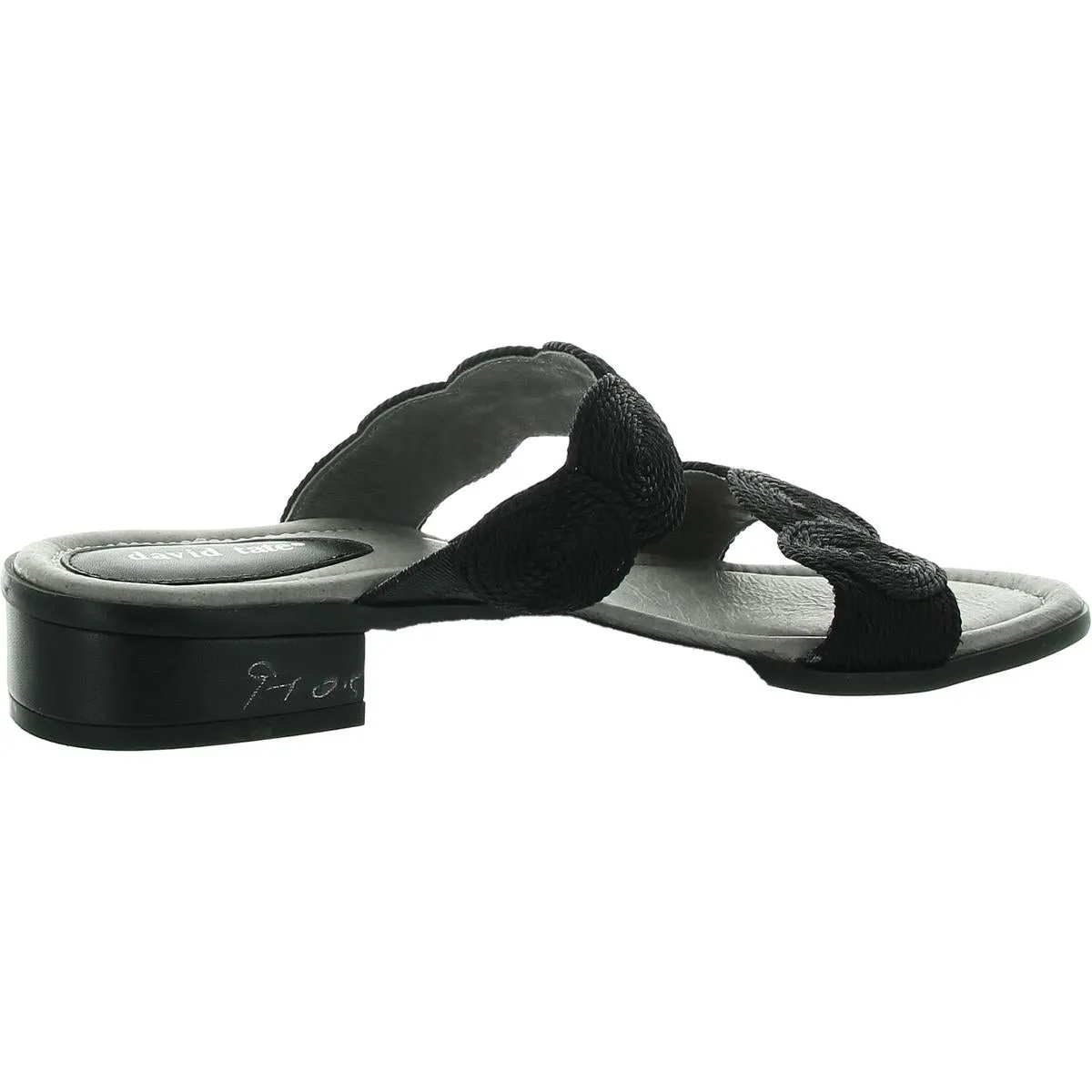 Womens Woven Leather Pool Slides