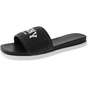 Womens Woven Manmade Slide Sandals