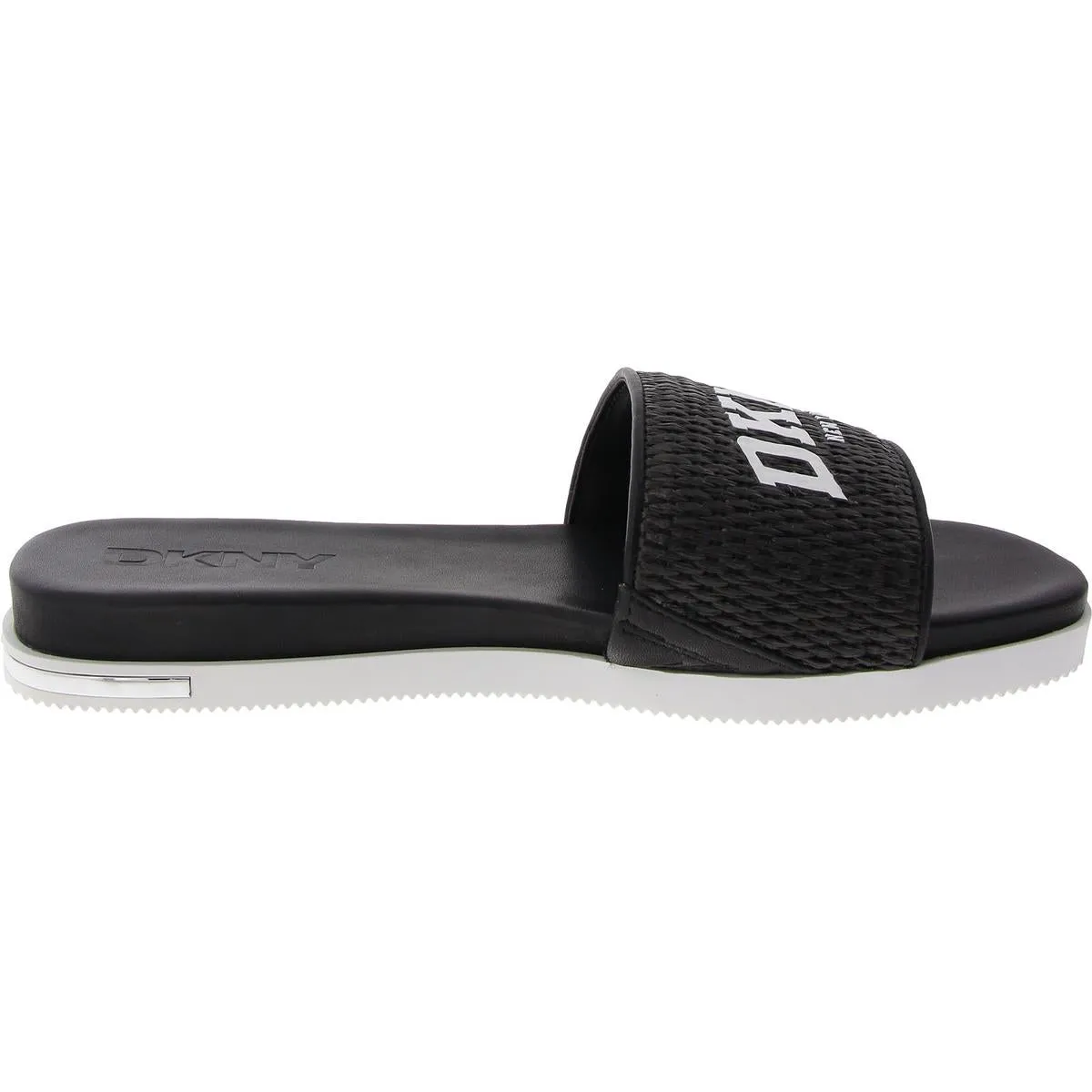 Womens Woven Manmade Slide Sandals