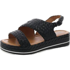 Womens Woven Synthetic Slingback Sandals