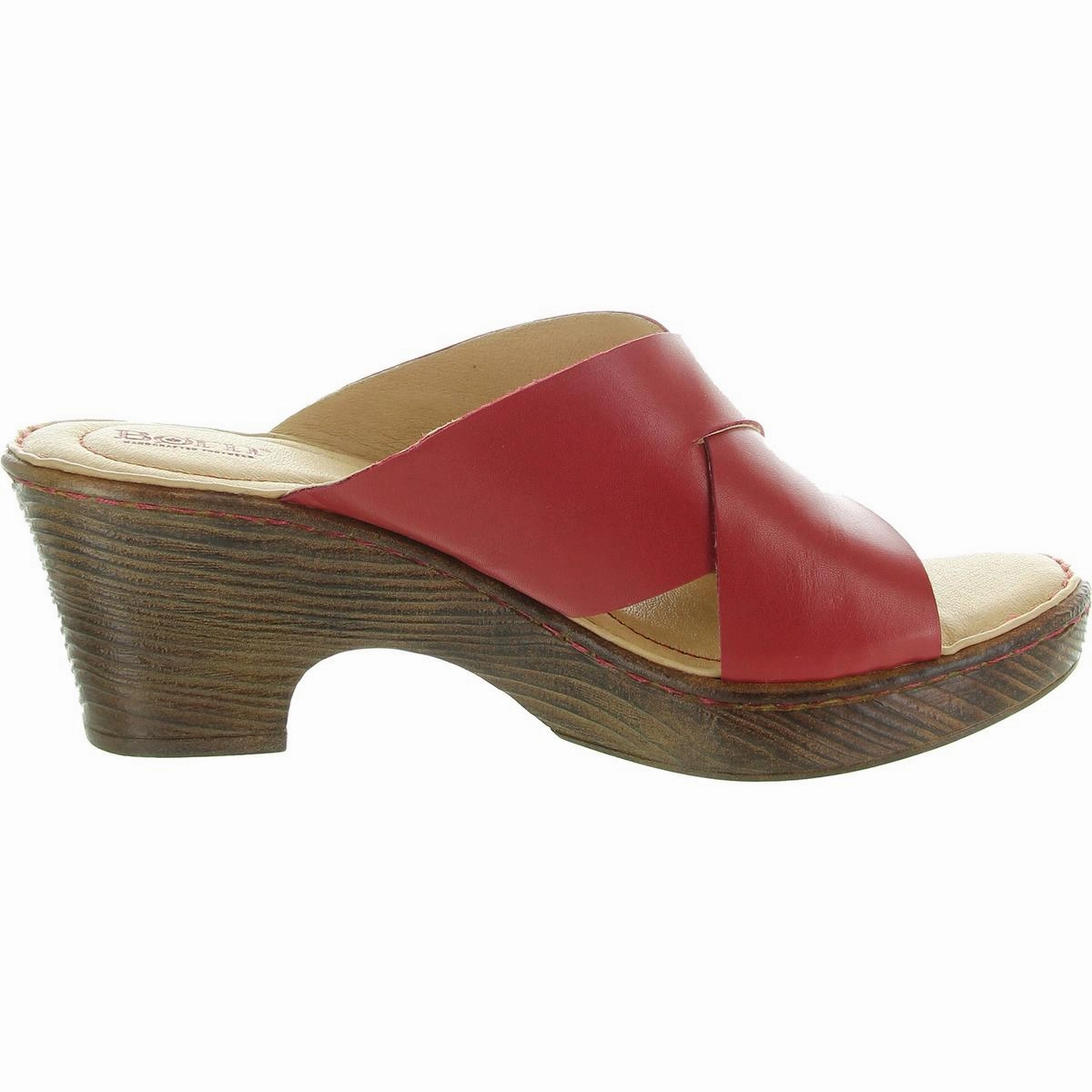Womens Criss-Cross Leather Heels
