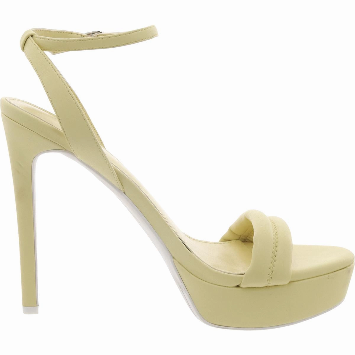 Womens Faux Leather Ankle strap Heels