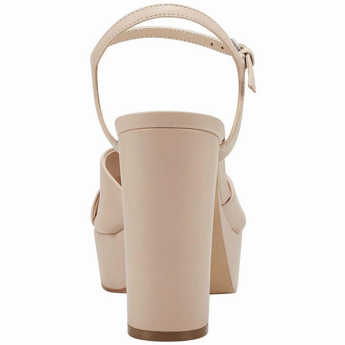 Womens Faux Leather Ankle Strap Platform Sandals
