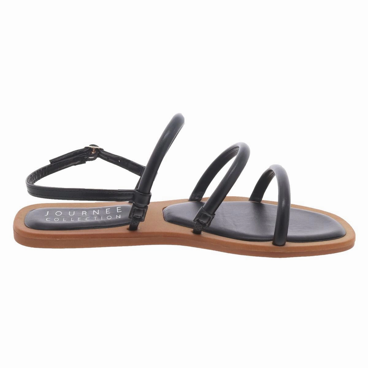 Womens Faux Leather Open Toe Slingback Sandals