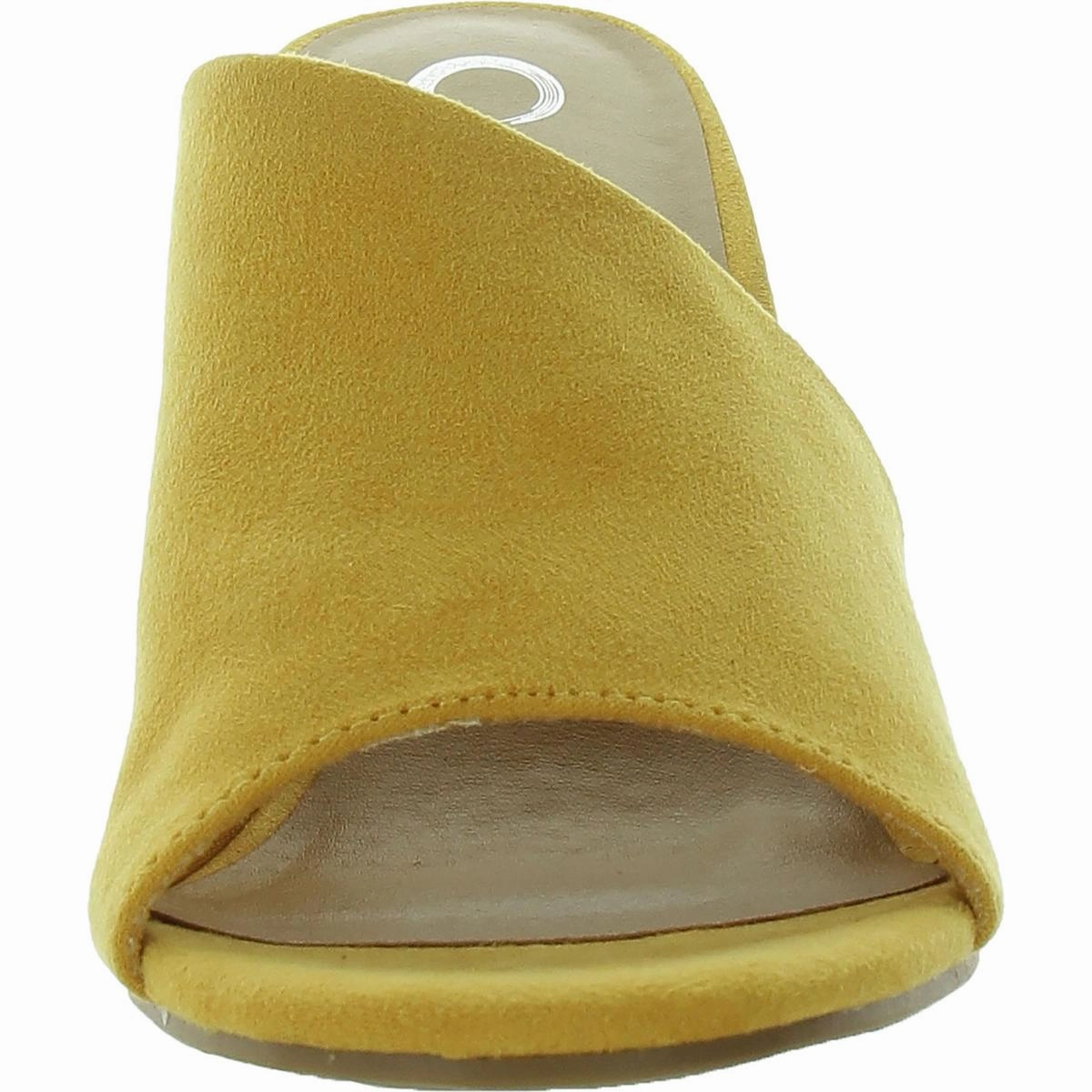 Womens Faux Suede Open Toe Mule Sandals