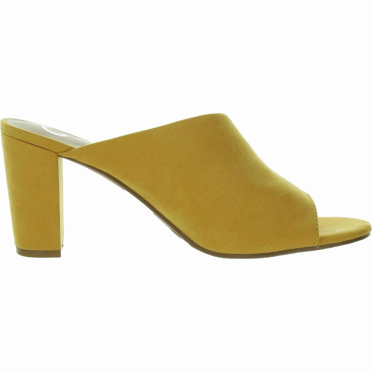 Womens Faux Suede Open Toe Mule Sandals