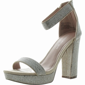 Womens Glitter Platform Sandals