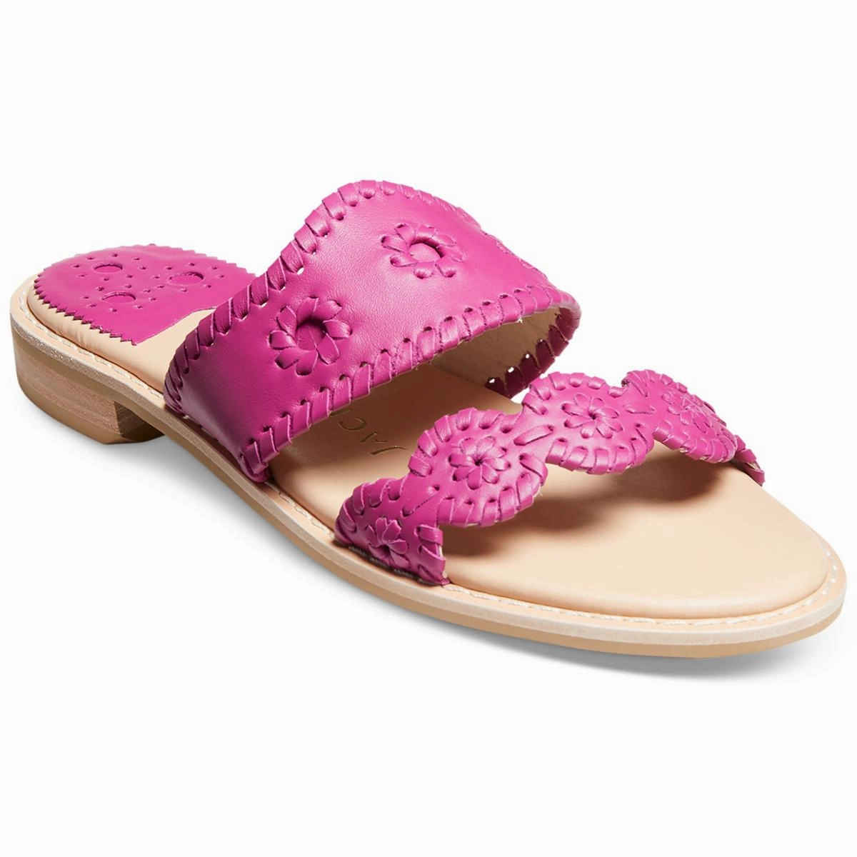 Womens Leather Thong Slide Sandals