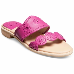 Womens Leather Thong Slide Sandals