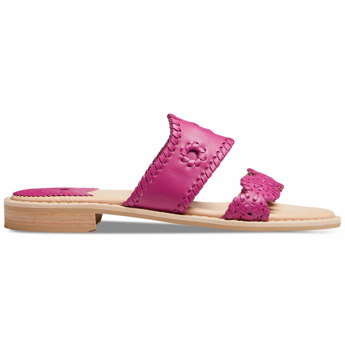 Womens Leather Thong Slide Sandals