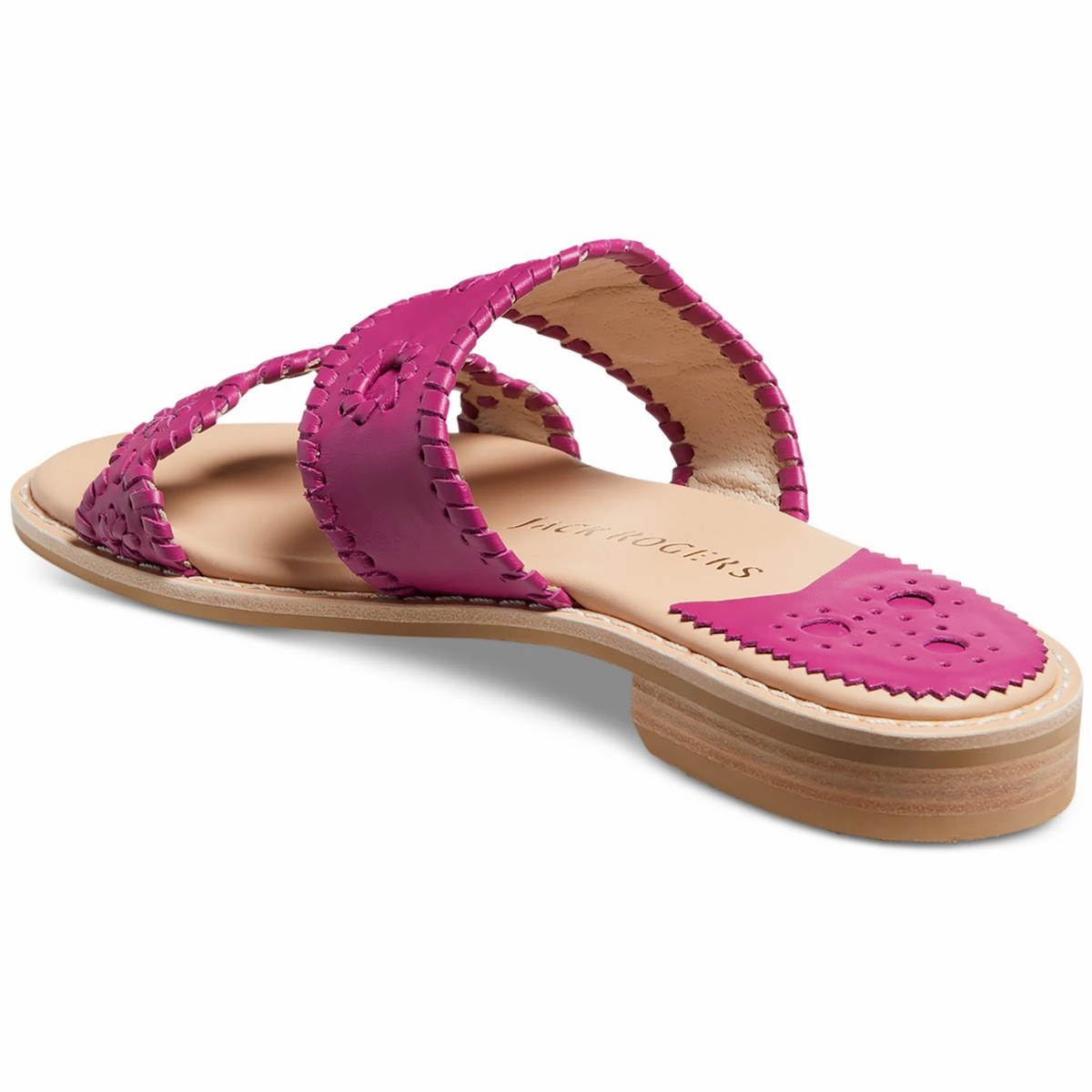 Womens Leather Thong Slide Sandals