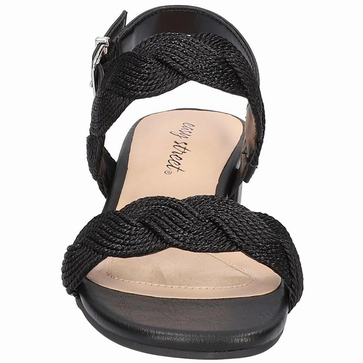 Womens Man Made Block Heel Ankle Strap