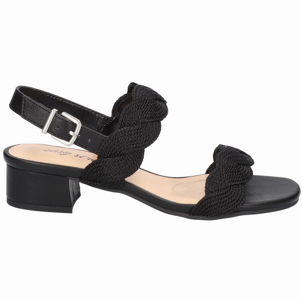 Womens Man Made Block Heel Ankle Strap