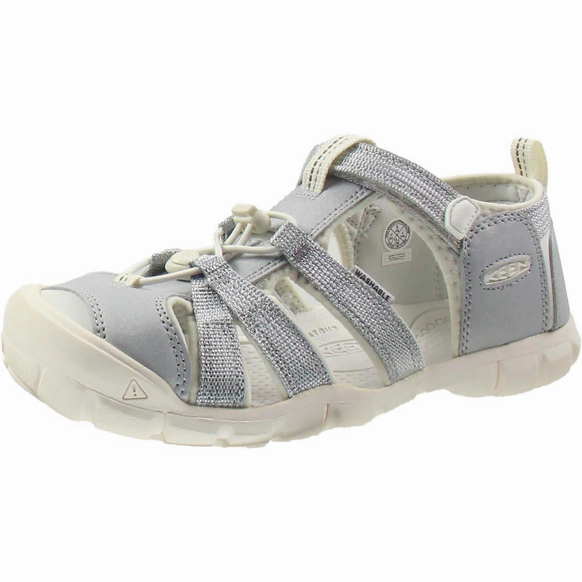 Womens Metallic Manmade Sport Sandals