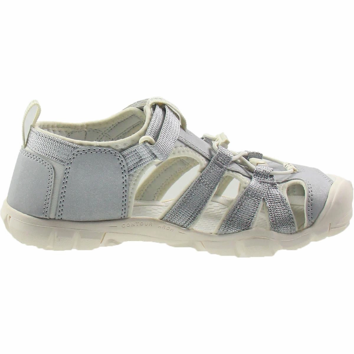 Womens Metallic Manmade Sport Sandals
