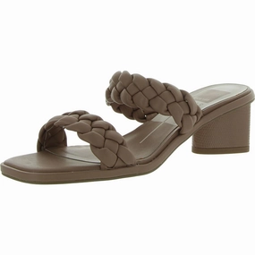 Womens Slip On Kitten Heel Block Heel