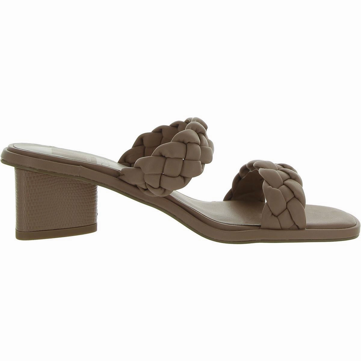 Womens Slip On Kitten Heel Block Heel