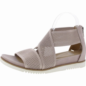 Womens Woven Leather Ankle Strap