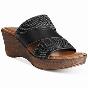Womens Woven Man Made Wedge Sandals
