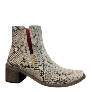 Zane Gold croc boot