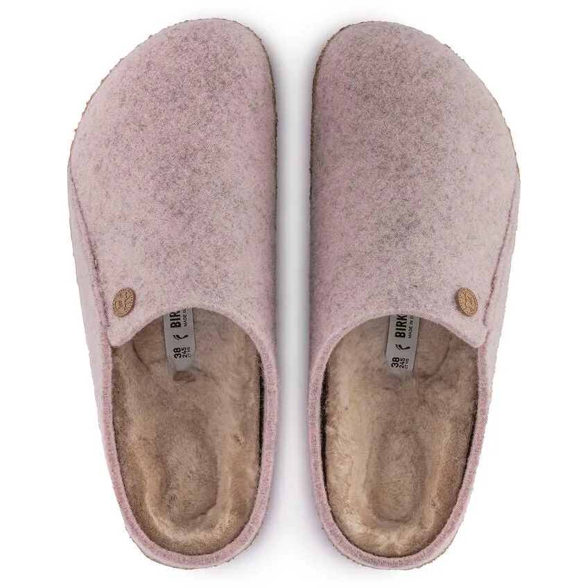 Zermatt Women - Light Rose Wool Felt Shearling||Zermatt pour femmes - Fourrure et feutre de laine rose ple