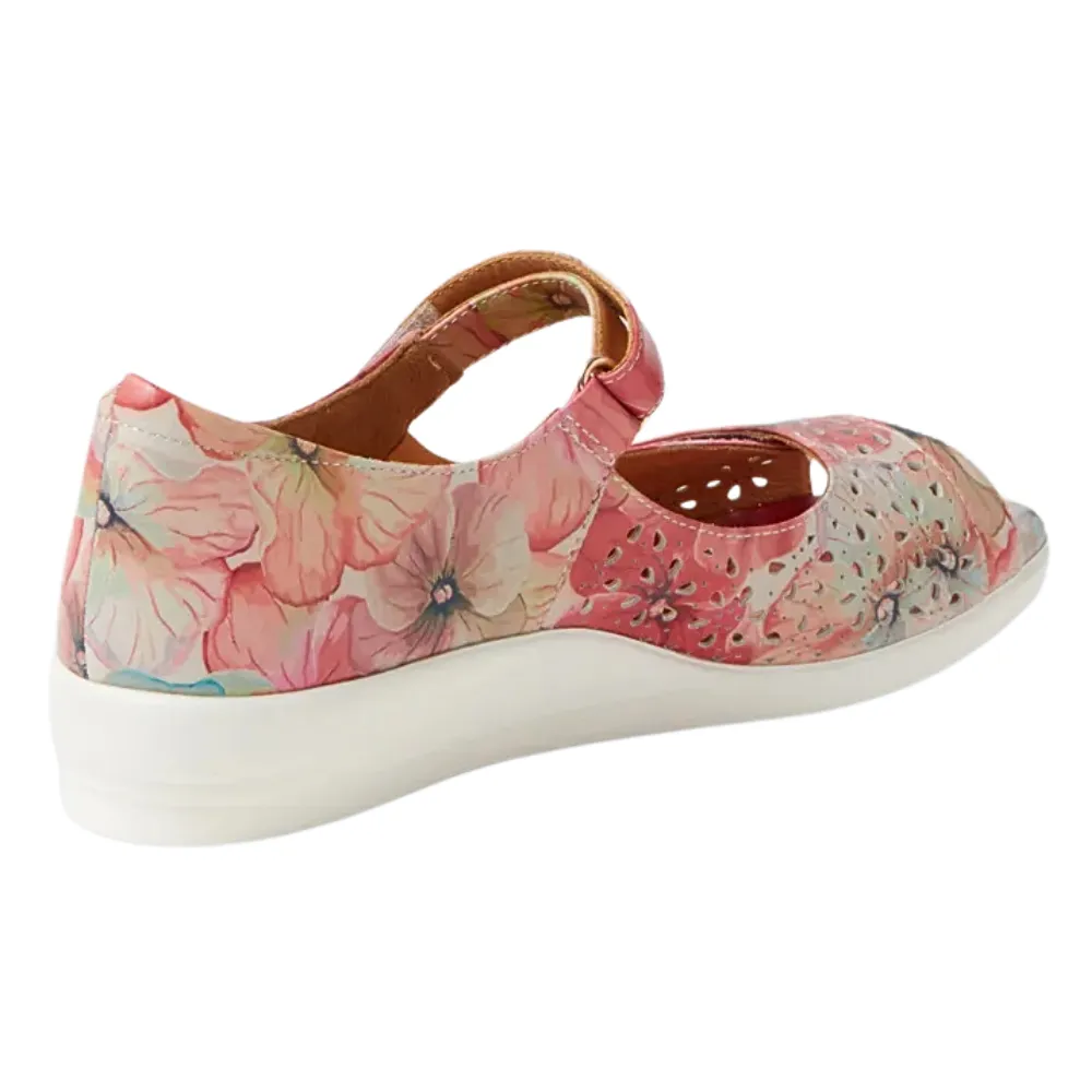 Ziera Daffodil Melon Flower Leather Sandal (Women's)