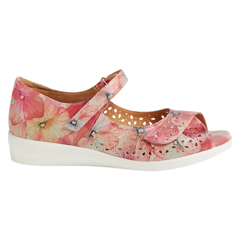 Ziera Daffodil Melon Flower Leather Sandal (Women's)
