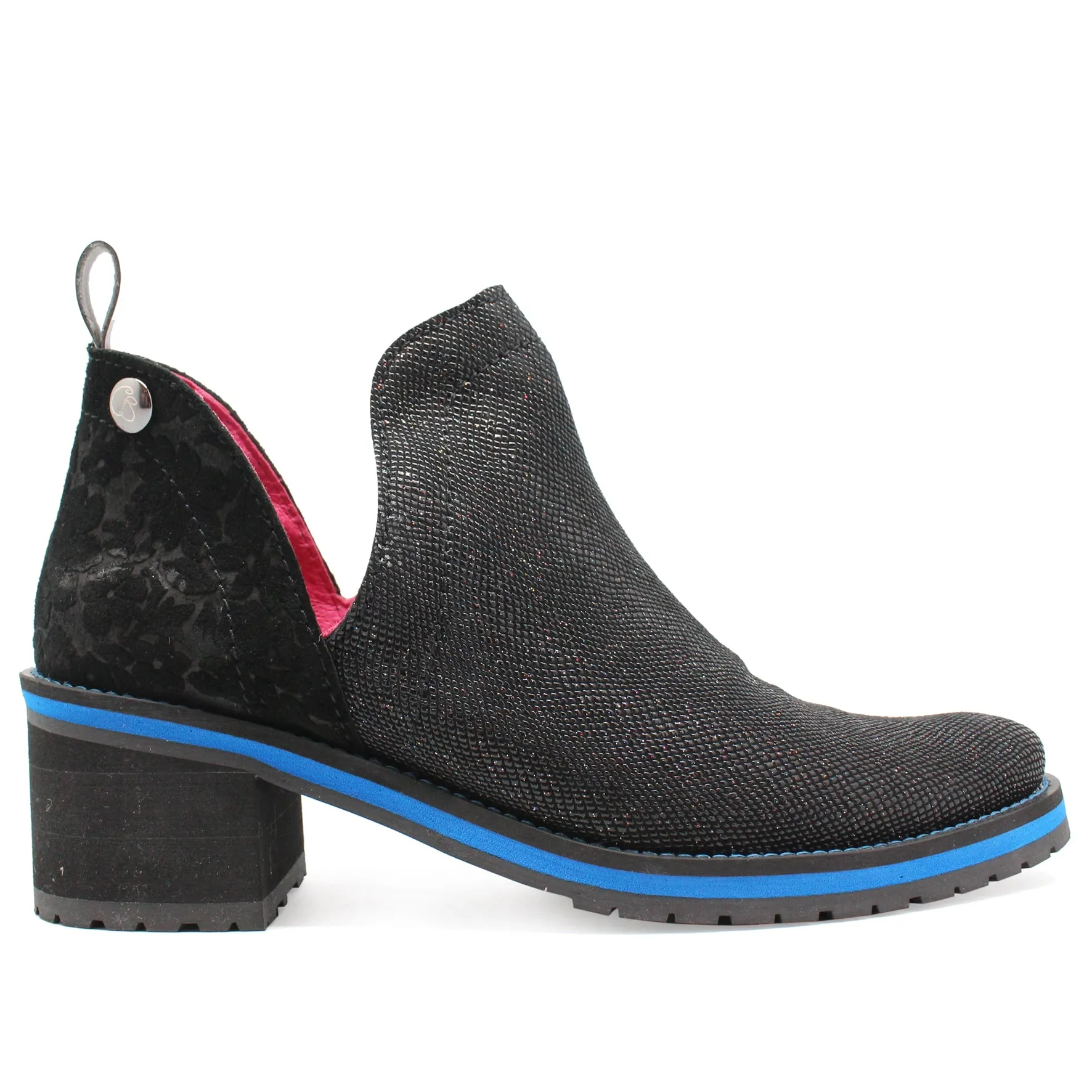 Zigg - Black Blue ankle boot- last pair 38