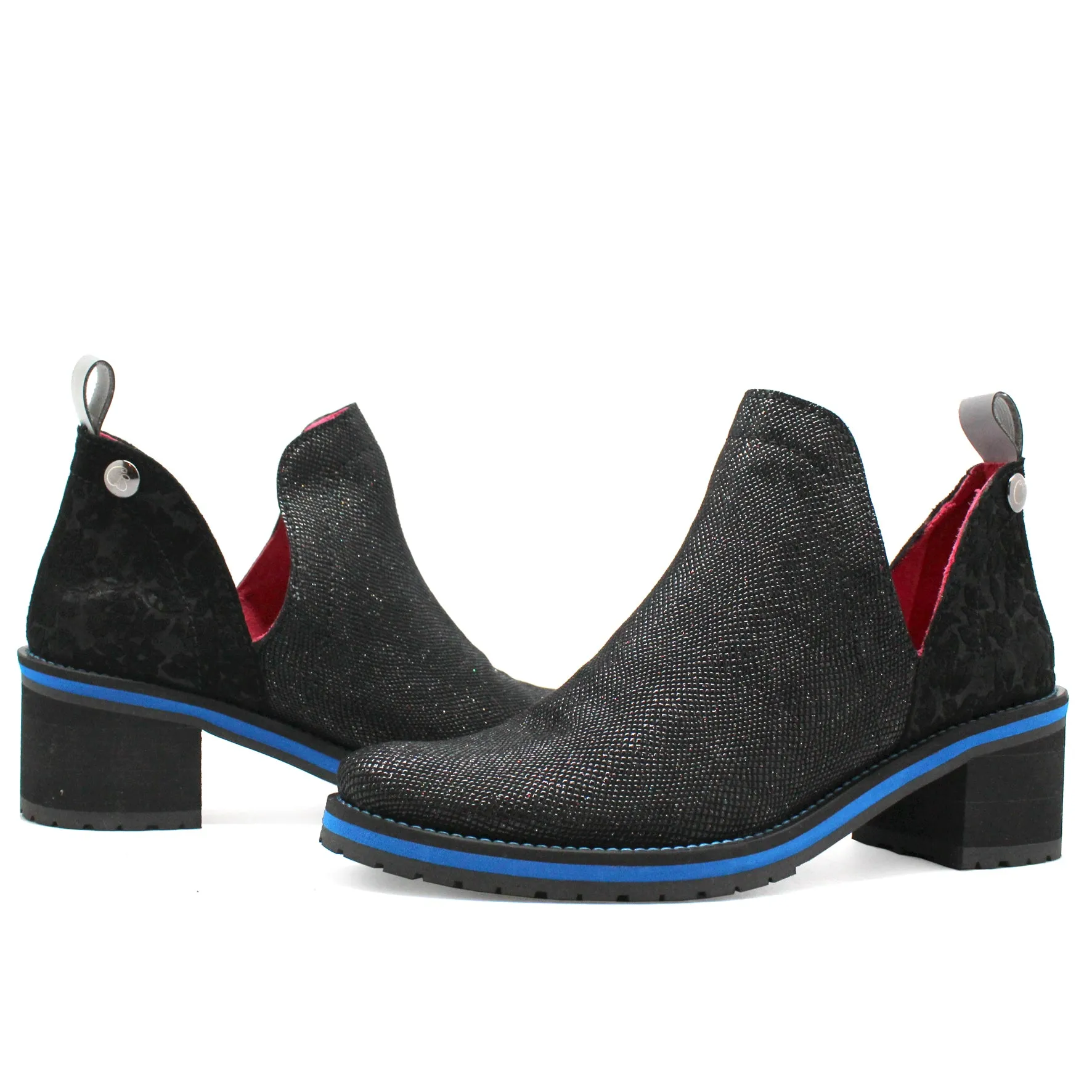 Zigg - Black Blue ankle boot- last pair 38