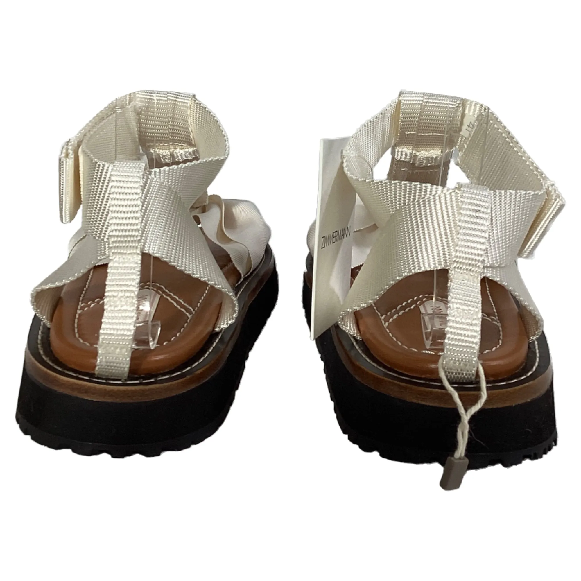 Zimmermann Bow Front Sandal in White Nylon