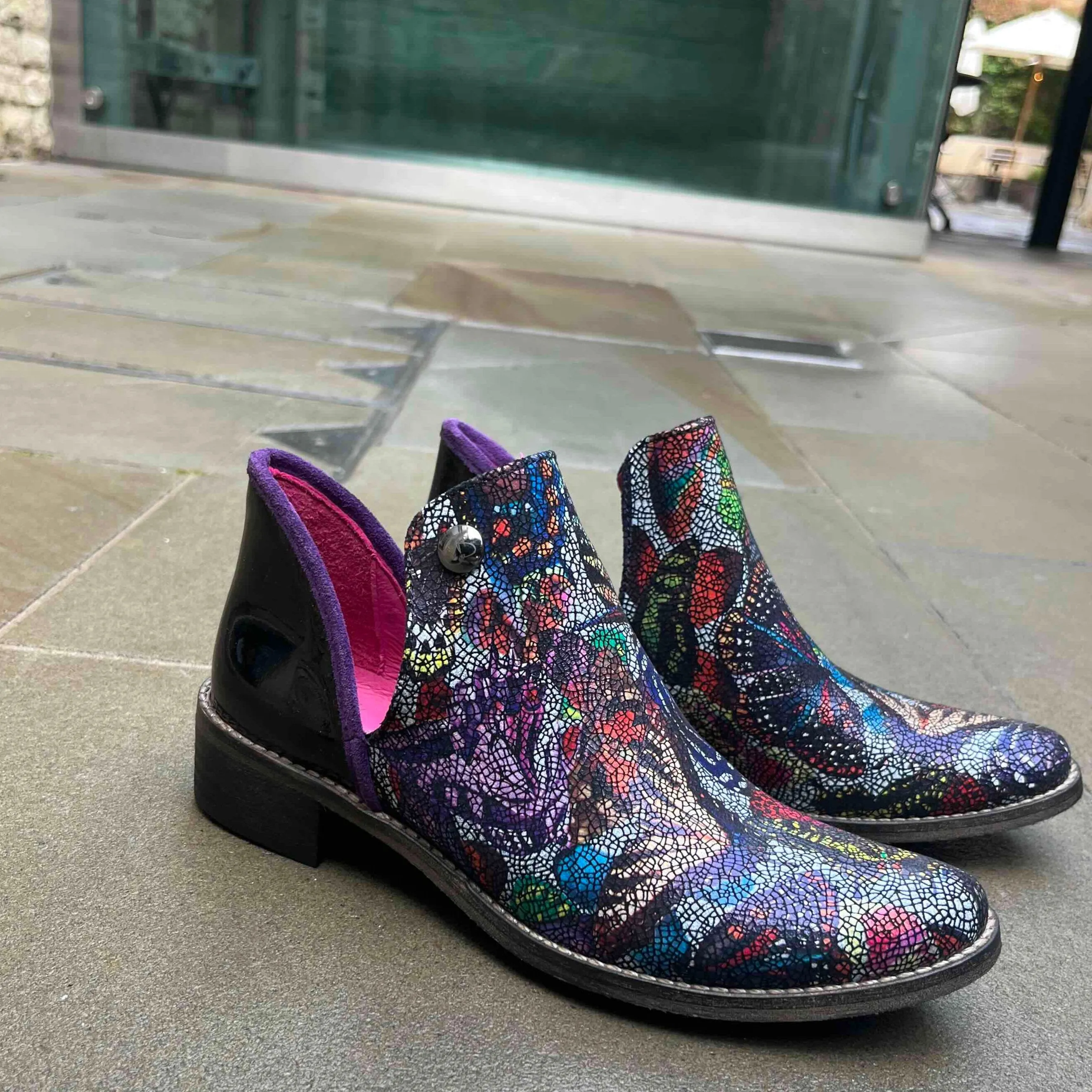 Zippette -Limited edition Butterflies ankle boot